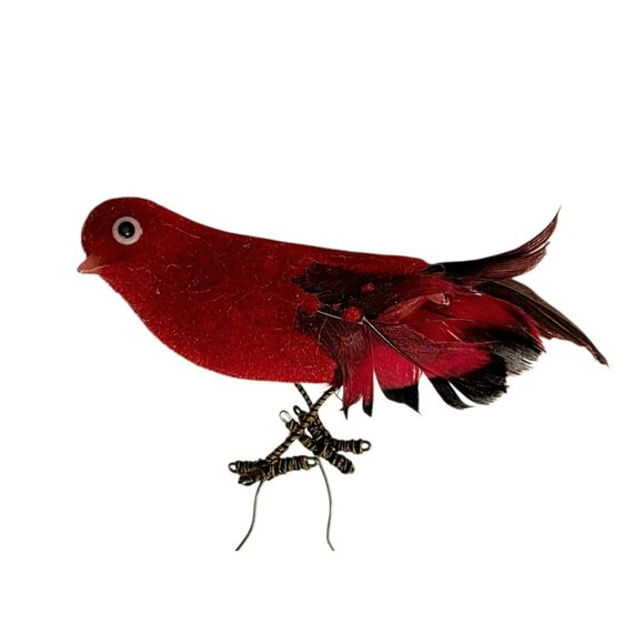 Vintage Christmas Tree Ornaments Lot Candy Canes Balls Gift Boxes Red Bird MCM - Picture 3 of 10